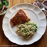 recette Filets de saumon laqués et nouilles ramen +