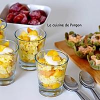 recette Apéro dînatoire: cups aux fruits de mer, verrines pêche-thon, verrines aux couleurs italiennes, verrines taboulé