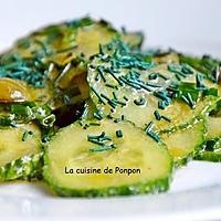 recette Salade de concombre, câpres et spiruline