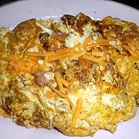 recette Omelette pommes de terre,lardons,cheddar