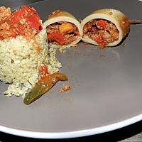 recette ENCORNETS FARCIS À LA VIANDE HACHÉE