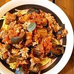 recette Pâtes toutes simples viande de veau et aubergines