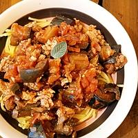 recette Pâtes toutes simples viande de veau et aubergines