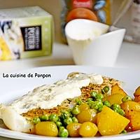 recette Filet de cabillaud cuit à basse température nappé de sauce aux poireaux Potier