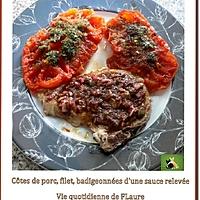 recette Côtes de porc filet et sa sauce parfumée