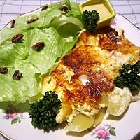 recette Gratinée de p de terre aux lardons et crème fraiche.