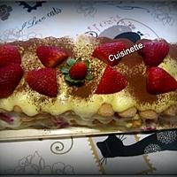 recette Tiramisu mascarpone aux fraises.