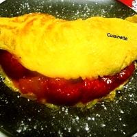 recette Omelette sucrée aux fraises.