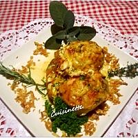 recette Pommes de terre aux filets de saumon gratiné au four.