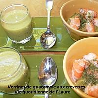 recette Verrine de guacamole aux crevettes