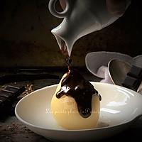 recette Poire pochée nappée de chocolat fondu