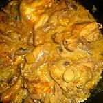 recette Poulet à la creme et aux champignons