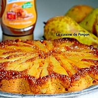 recette Gâteau renversé aux poires caramélisées et parfumé aux épices