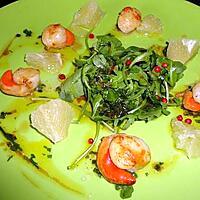 recette SAINT JACQUES POELEES EN SALADE VINAIGRETTE AUX AGRUMES ET AUX EPICES