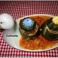 recette Courgettes rondes farcies.