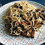 recette Nouilles chinoises au tofu fumé et piment
