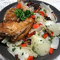 recette 1/2 poulet aux carottes et fenouil.