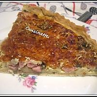 recette Tarte aux jambon/champignons.gratinés.