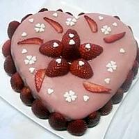 recette GÂTEAU  CŒUR DE SAINT VALENTIN .