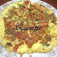 recette Omelette aux poivrons tricolores.