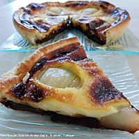 recette Tarte crousti moelleuse poires et chocolat