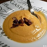 recette soupe au potiron et aux châtaignes  la Bouilloire Bavarde