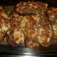 recette Aubergies farcies au veau et a la mozzarellla