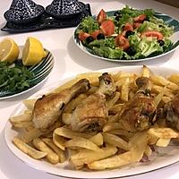 recette POULET RÖTI FRITES