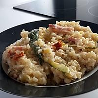 recette Risotto courgette, lardon, tomate séchée