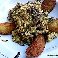 recette œufs brouillés aux cèpes