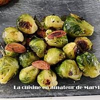 recette Choux de Bruxelles aux amandes