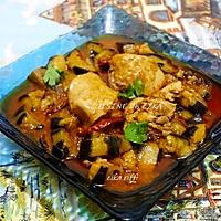 recette TAJINE DE POULET AUX AUBERGINES ET CARVI