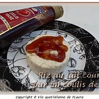 recette Riz au lait couronné par un coulis de fraises