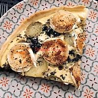 recette Quiche du Centre au boudin noir à la solognote et Sainte-Maure de Touraine