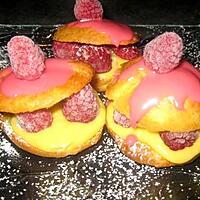 recette Petits choux chocolat blanc-framboise