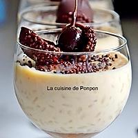 recette Riz au lait à la purée de marron garni d'une guinette à l'armagnac