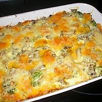 recette Gratin de brocolis aux champignons