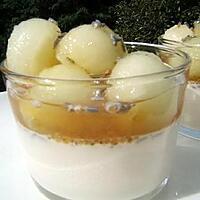 recette Panacotta à la lavande , miel et melon