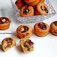 recette Petit moelleux à la confiture de gingembre et confiture de lait cacao et noisettes, avec blancs d'oeufs et sans beurre