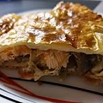 recette Feuilleté Champignons Poireaux et Saumon