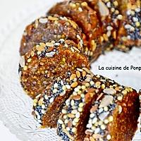 recette Tranches d'énergie aux dattes, figues, amandes, noix de cajou, vegan