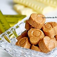 recette Praline croustillante au chocolat blanc, gavotte et confiture de lait