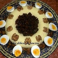 recette Seffa aux raisins secs et noix