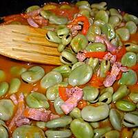 recette Fèves à la tomate.
