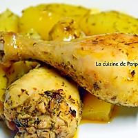 recette Pilon de poulet mariné et pommes de terre au four au poivre de Kampot