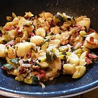 recette Ragout de pommes de terre, courgettes et lardons