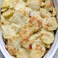 recette gratin pomme de terre- poireaux- lardons fumé