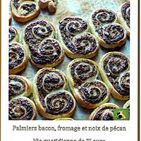 recette Palmiers bacon, fromage et noix de pécan