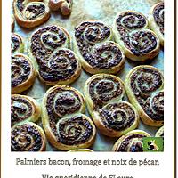 recette Palmiers bacon, fromage et noix de pécan