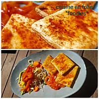 recette Crispy tofu sauce piquante  tomate-poivrons